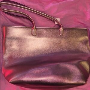 Bath & body Works gold metallic bag